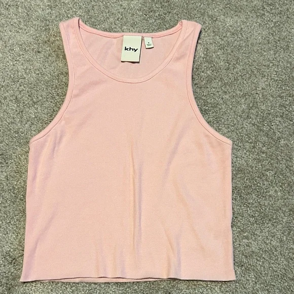 Khy Women's Pink Cropped Tank Top - Picture 2 of 3